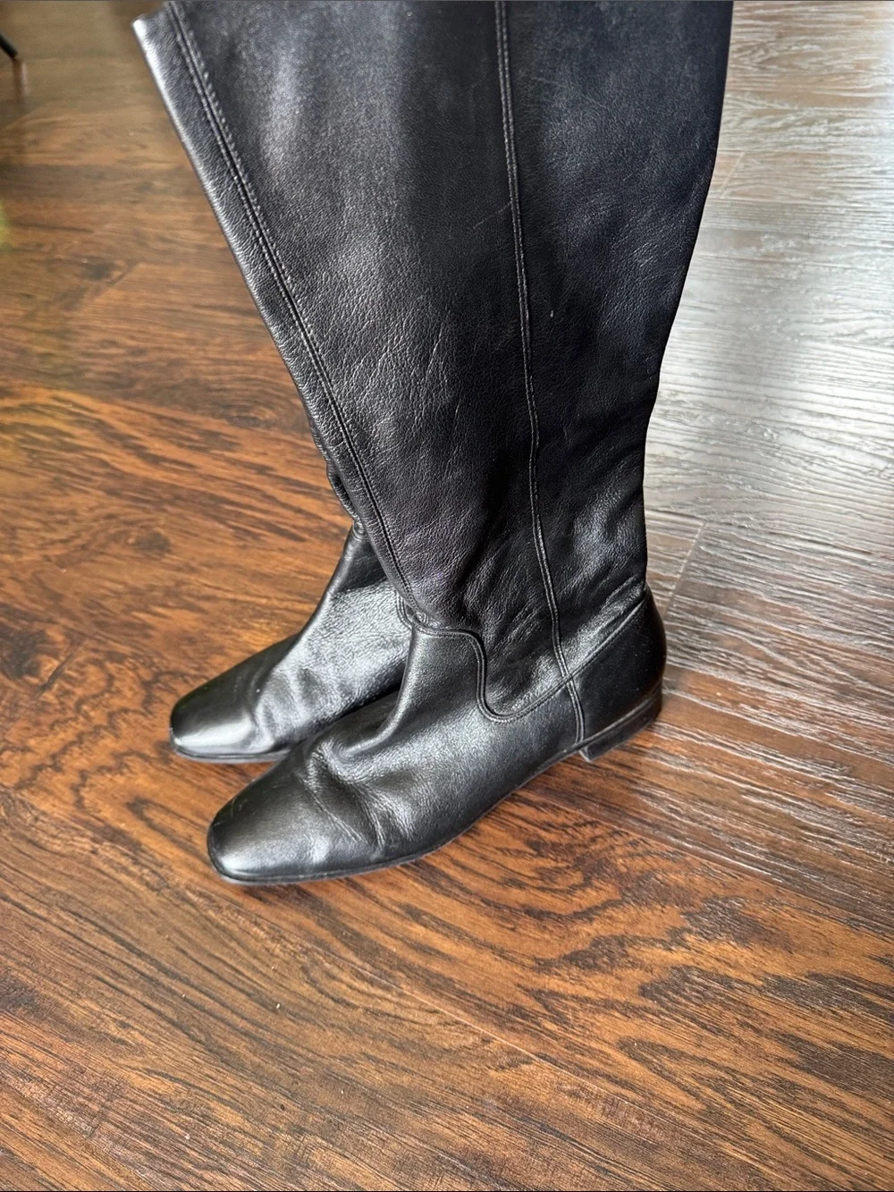 Talbots Black Leather Riding Boots